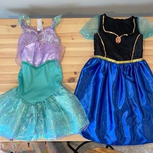 Bundle of 7 Disney princess dress up play dresses